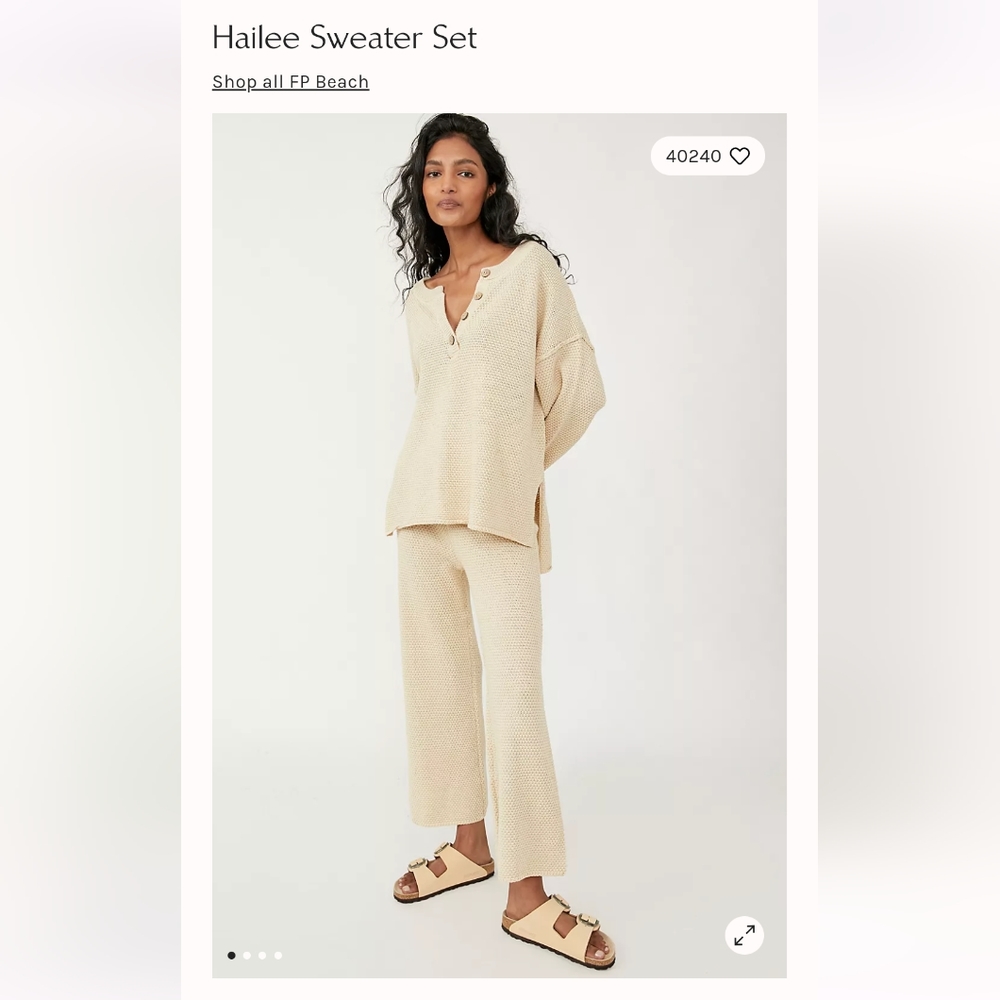 Free People Hailee Sweater Set - Au Lait